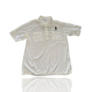 No Logo by Tonix Men's XL White Polo Shirt Embroidered “Border Rat” 80’s Era